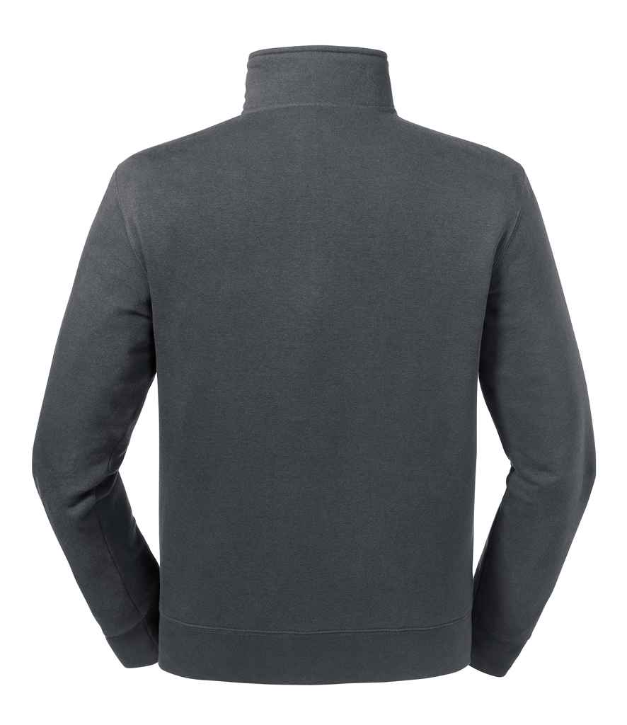 Russell Authentic Zip Neck Sweatshirt in by Russell — Custom branded clothing by Print Press, featuring premium embroidery produced in our specialist print lab in the UK.