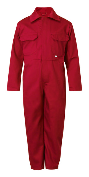 Fort Tearaway Junior Coverall in RED by FORT — Custom branded clothing by Print Press, featuring premium embroidery produced in our specialist print lab in the UK.