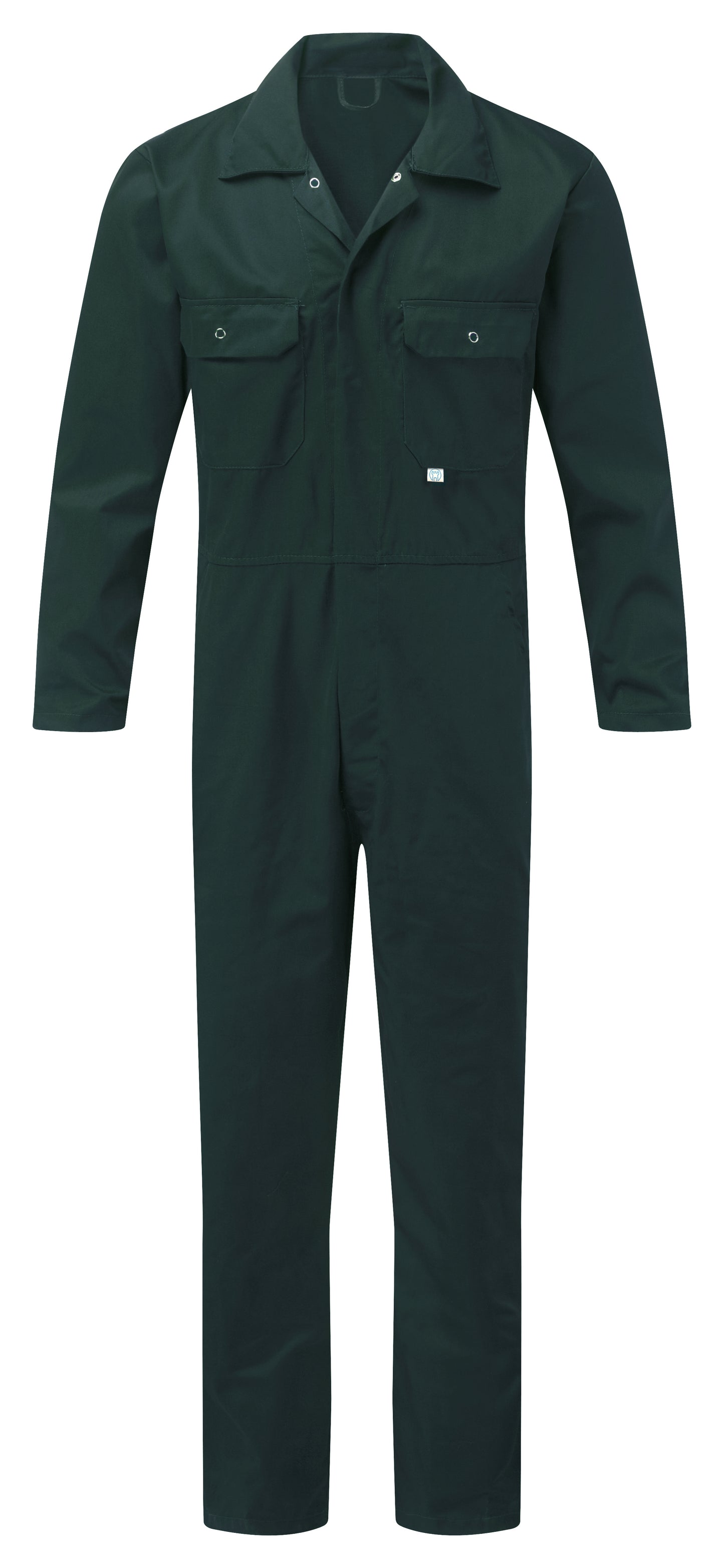 Fort Stud Front Coverall in GREEN by FORT — Custom branded clothing by Print Press, featuring premium embroidery produced in our specialist print lab in the UK.