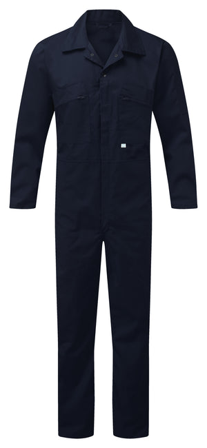 Fort Zip Front Coverall in NAVY BLUE by FORT — Custom branded clothing by Print Press, featuring premium embroidery produced in our specialist print lab in the UK.