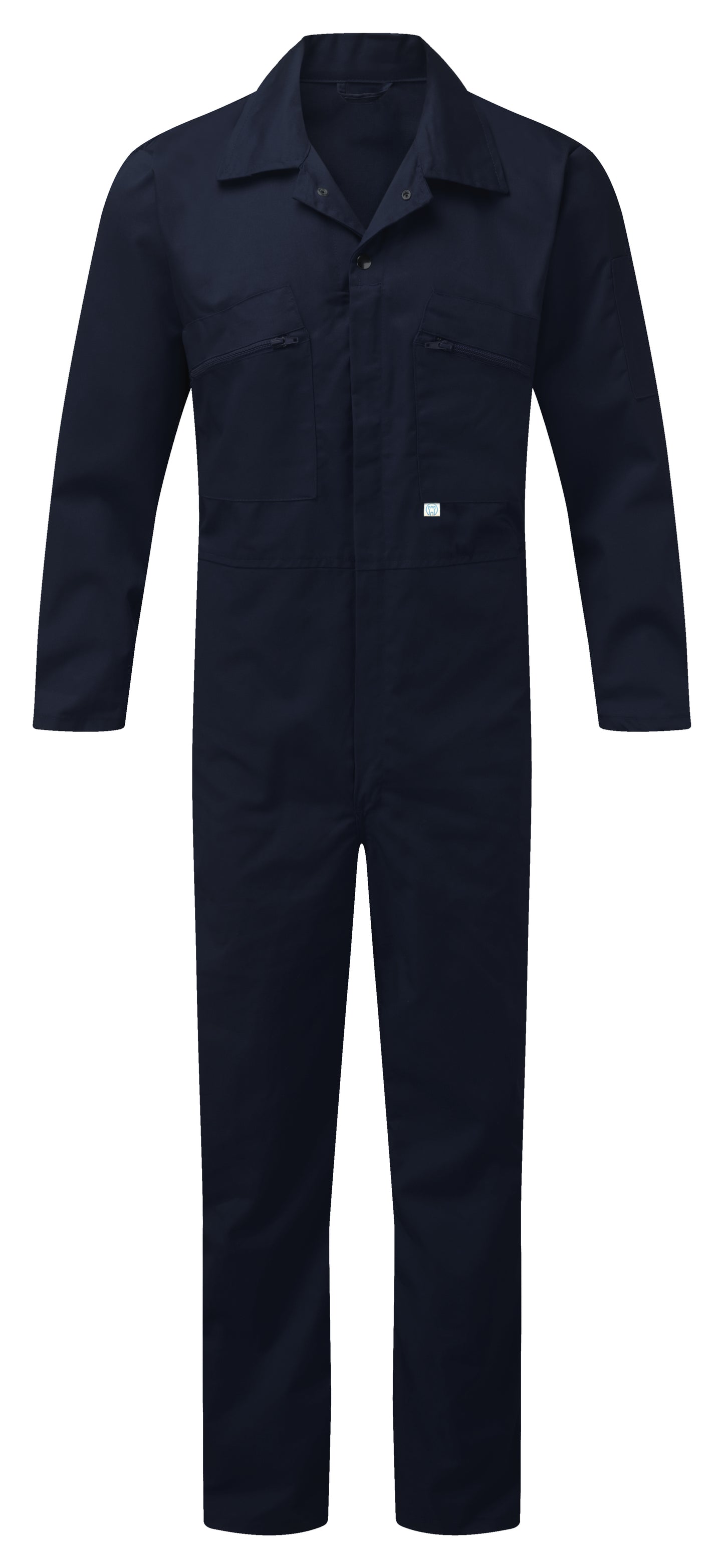 Fort Zip Front Coverall in NAVY BLUE by FORT — Custom branded clothing by Print Press, featuring premium embroidery produced in our specialist print lab in the UK.