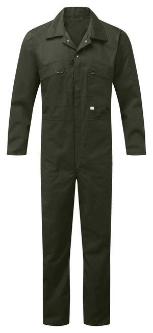 Fort Zip Front Coverall in OLIVE by FORT — Custom branded clothing by Print Press, featuring premium embroidery produced in our specialist print lab in the UK.