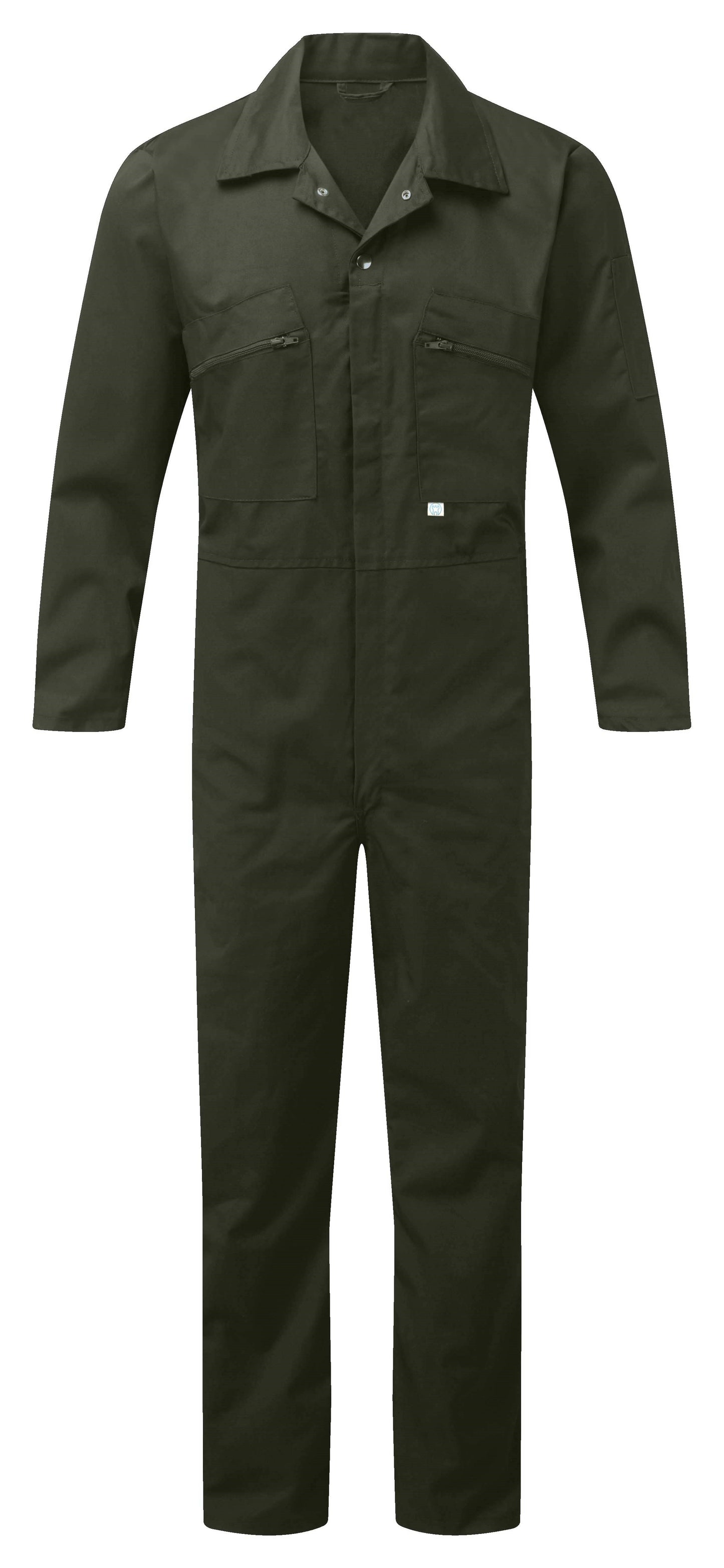 Fort Zip Front Coverall in OLIVE by FORT — Custom branded clothing by Print Press, featuring premium embroidery produced in our specialist print lab in the UK.