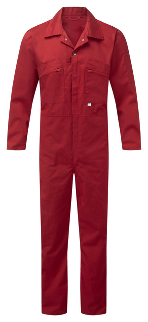 Fort Zip Front Coverall in RED by FORT — Custom branded clothing by Print Press, featuring premium embroidery produced in our specialist print lab in the UK.