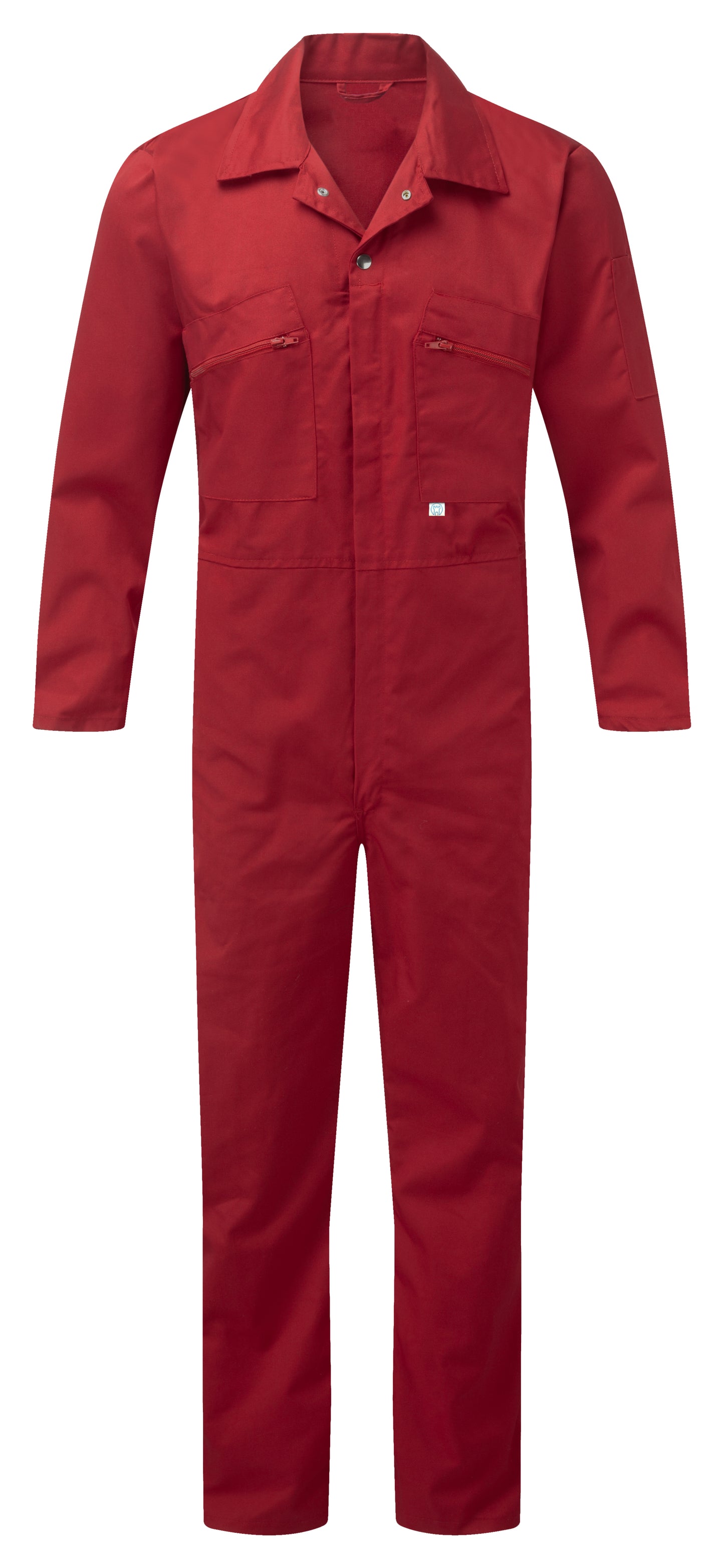 Fort Zip Front Coverall in RED by FORT — Custom branded clothing by Print Press, featuring premium embroidery produced in our specialist print lab in the UK.