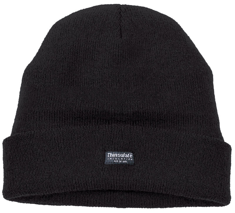 Thinsulate Knitted Watch Hat in ONE SIZE BLACK by FORT — Custom branded clothing by Print Press, featuring premium embroidery produced in our specialist print lab in the UK.