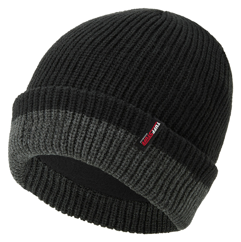 Tuffstuff Pro Work Two Tone Beanie in ONE SIZE ASSORTED by TUFFSTUFF — Custom branded clothing by Print Press, featuring premium embroidery produced in our specialist print lab in the UK.
