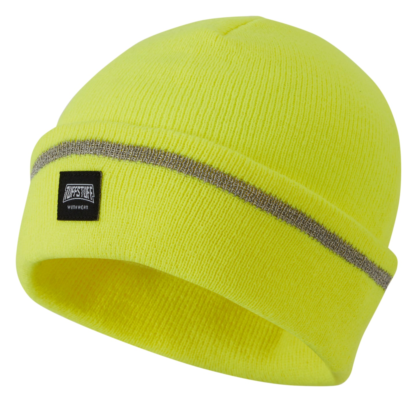 Tuffstuff Reflective Thinsulate Beanie in ONE SIZE YELLOW by TUFFSTUFF — Custom branded clothing by Print Press, featuring premium embroidery produced in our specialist print lab in the UK.