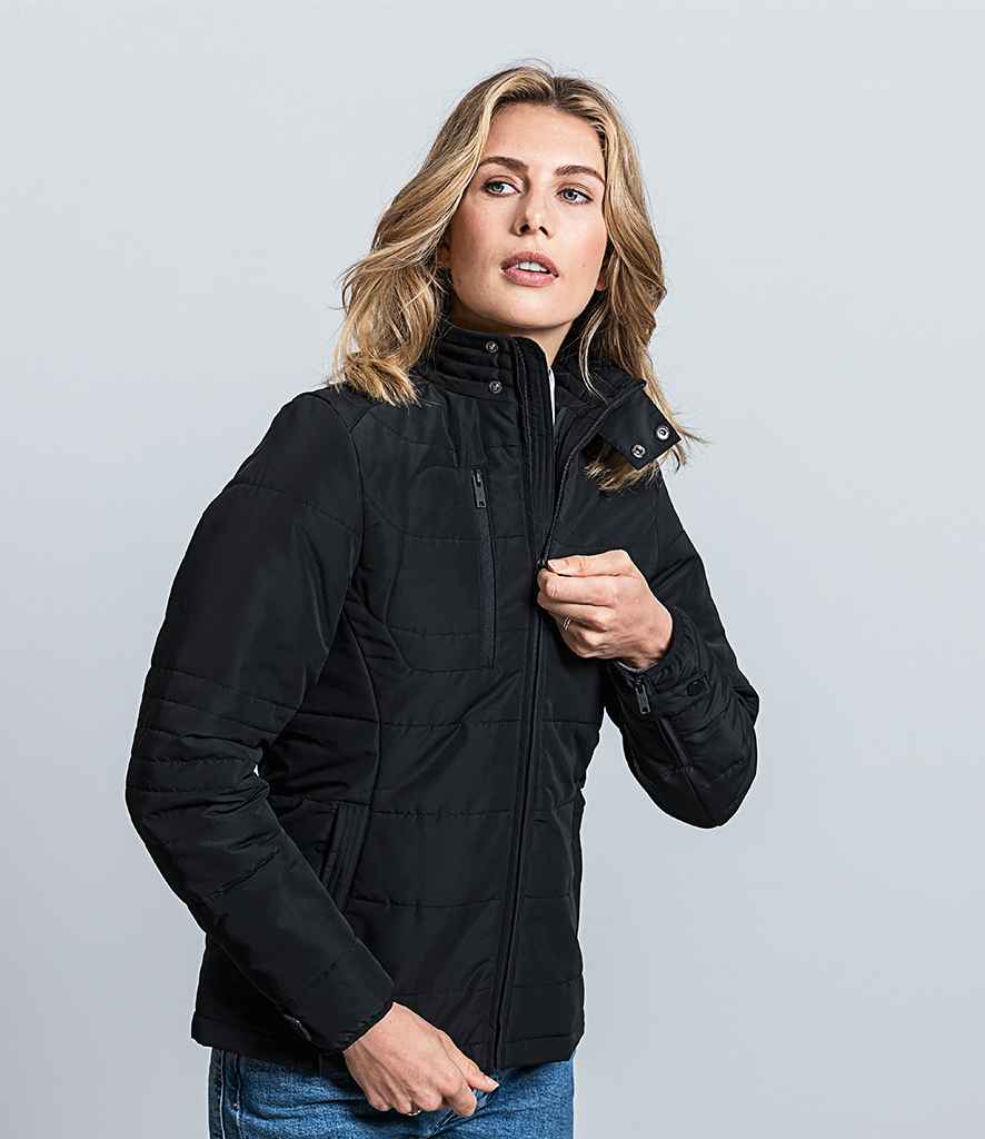 Russell Ladies Cross Padded Jacket in by Russell — Custom branded clothing by Print Press, featuring premium embroidery produced in our specialist print lab in the UK.