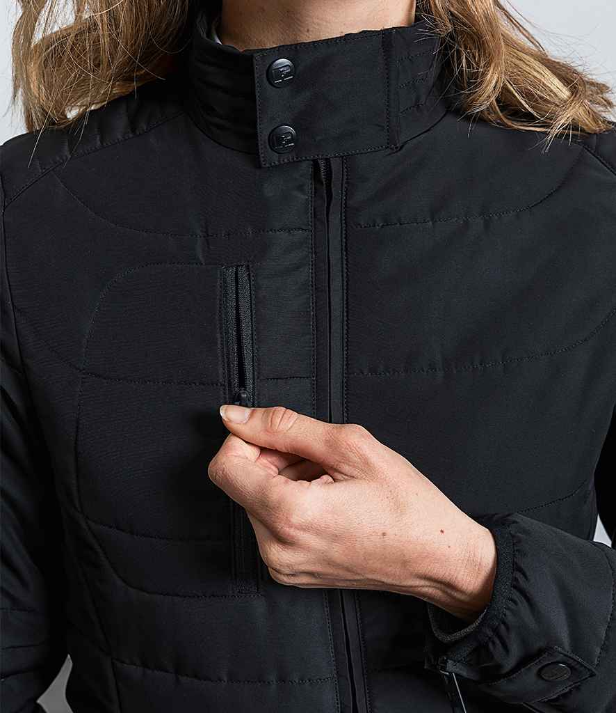 Russell Ladies Cross Padded Jacket in by Russell — Custom branded clothing by Print Press, featuring premium embroidery produced in our specialist print lab in the UK.