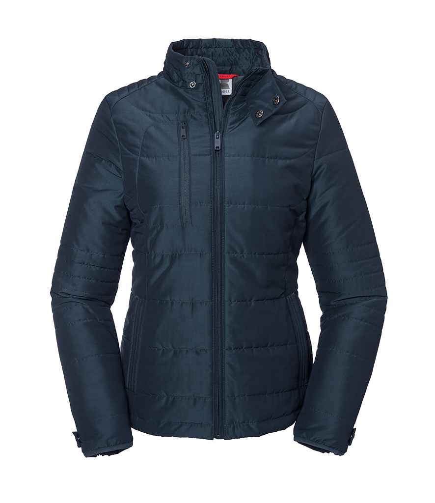Russell Ladies Cross Padded Jacket in by Russell — Custom branded clothing by Print Press, featuring premium embroidery produced in our specialist print lab in the UK.