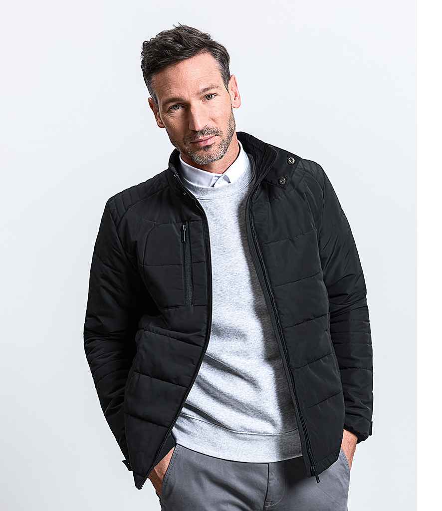 Russell Cross Padded Jacket in by Russell — Custom branded clothing by Print Press, featuring premium embroidery produced in our specialist print lab in the UK.