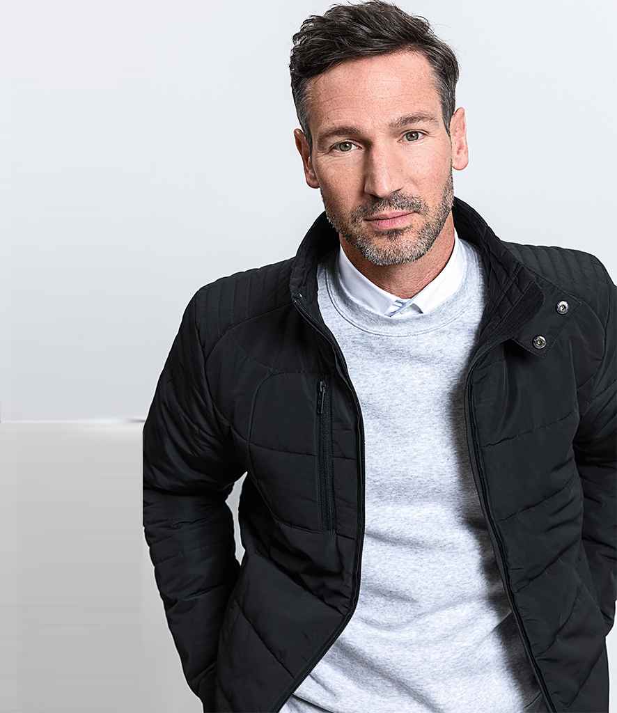 Russell Cross Padded Jacket in by Russell — Custom branded clothing by Print Press, featuring premium embroidery produced in our specialist print lab in the UK.
