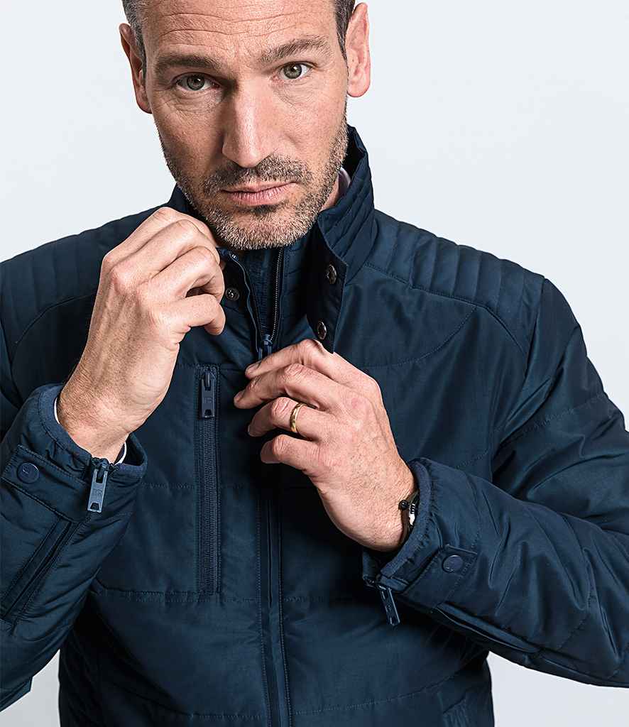 Russell Cross Padded Jacket in by Russell — Custom branded clothing by Print Press, featuring premium embroidery produced in our specialist print lab in the UK.