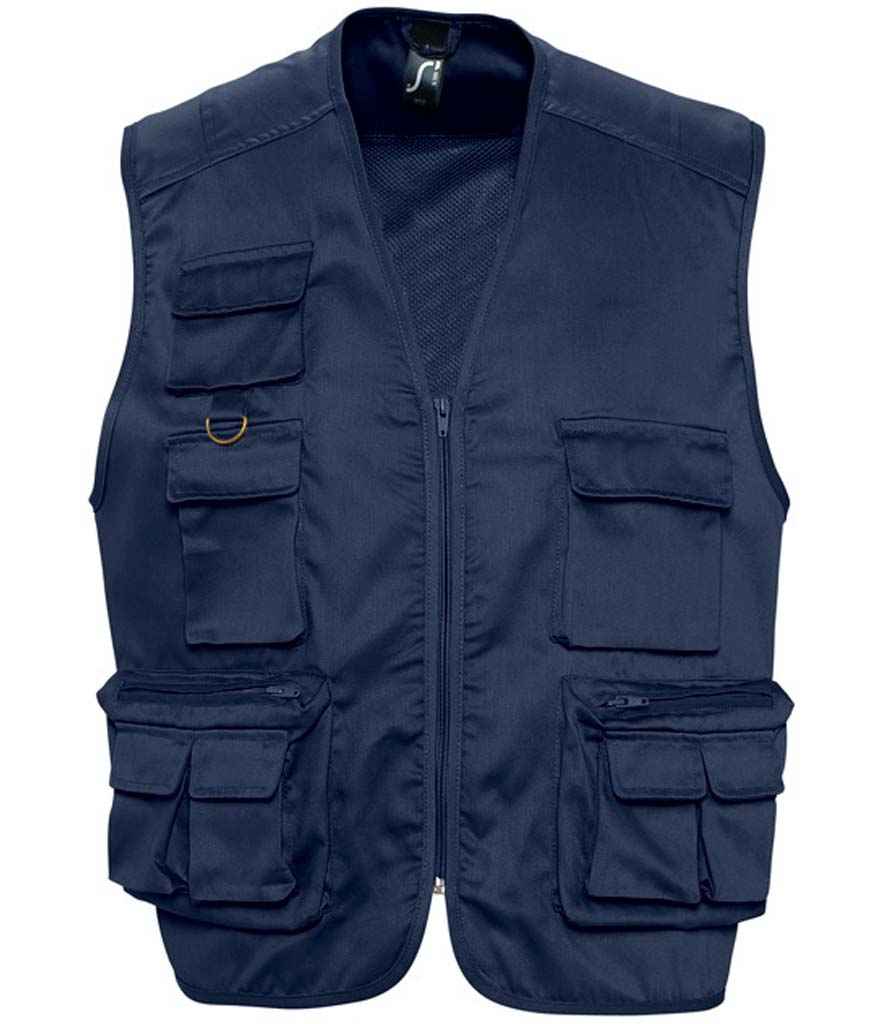 SOL'S Wild Waistcoat in Navy by SOL'S — Custom branded clothing by Print Press, featuring premium embroidery produced in our specialist print lab in the UK.
