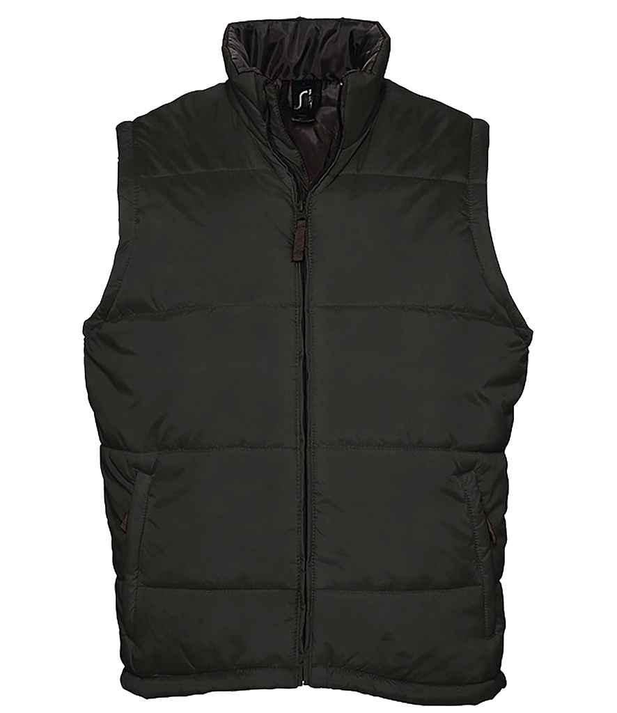 SOL'S Unisex Warm Bodywarmer in Black by SOL'S — Custom branded clothing by Print Press, featuring premium embroidery produced in our specialist print lab in the UK.