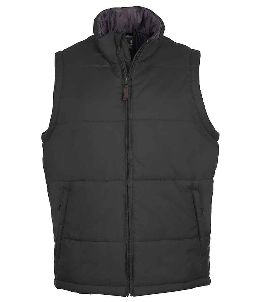 SOL'S Unisex Warm Bodywarmer in Charcoal by SOL'S — Custom branded clothing by Print Press, featuring premium embroidery produced in our specialist print lab in the UK.