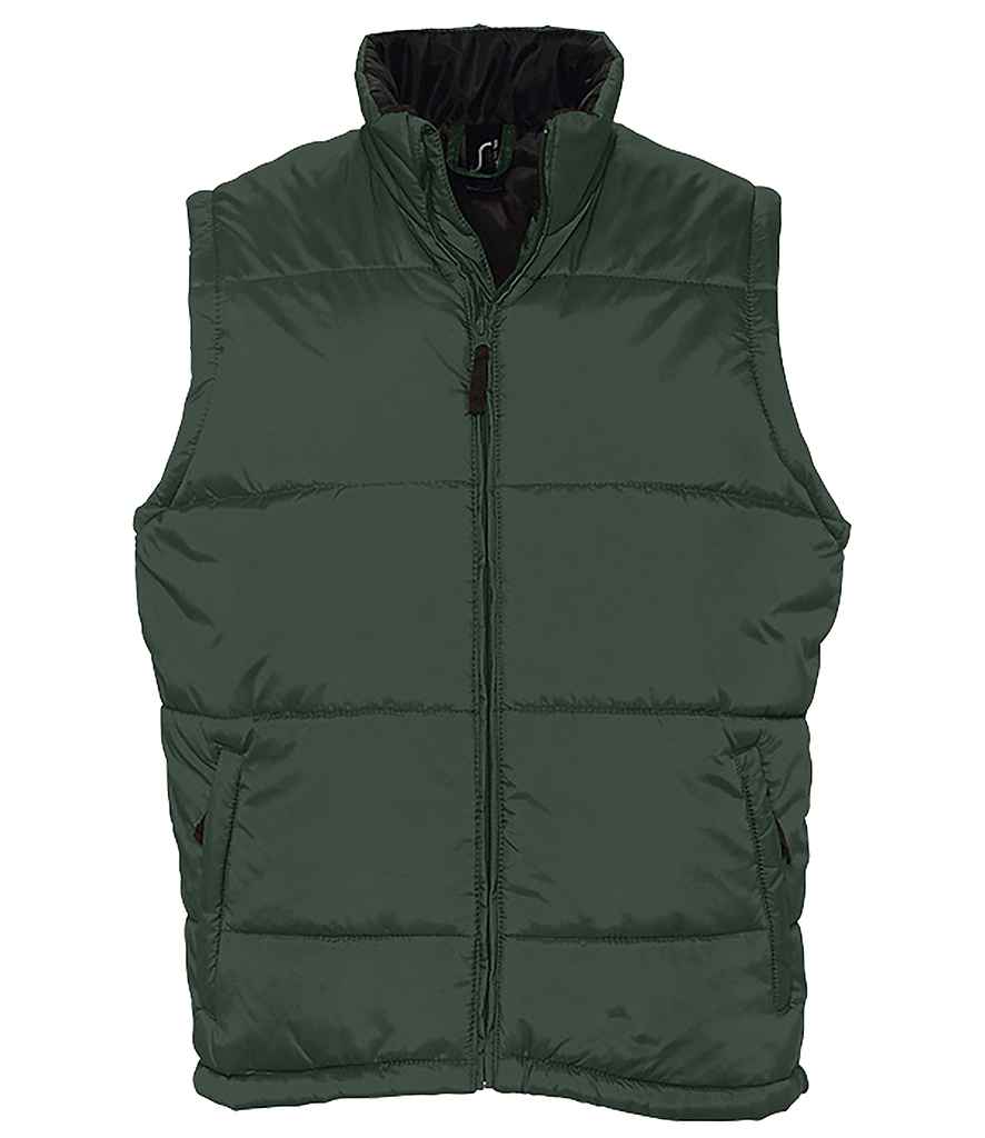 SOL'S Unisex Warm Bodywarmer in Forest Green by SOL'S — Custom branded clothing by Print Press, featuring premium embroidery produced in our specialist print lab in the UK.