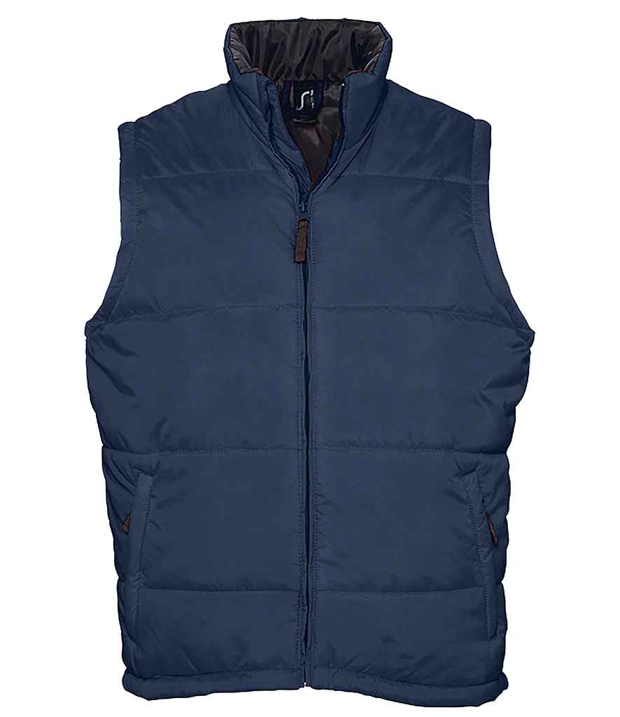 SOL'S Unisex Warm Bodywarmer in Navy by SOL'S — Custom branded clothing by Print Press, featuring premium embroidery produced in our specialist print lab in the UK.