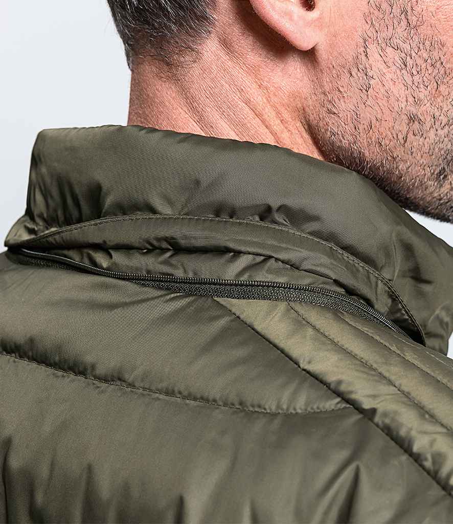 Russell Hooded Nano Padded Jacket in by Russell — Custom branded clothing by Print Press, featuring premium embroidery produced in our specialist print lab in the UK.