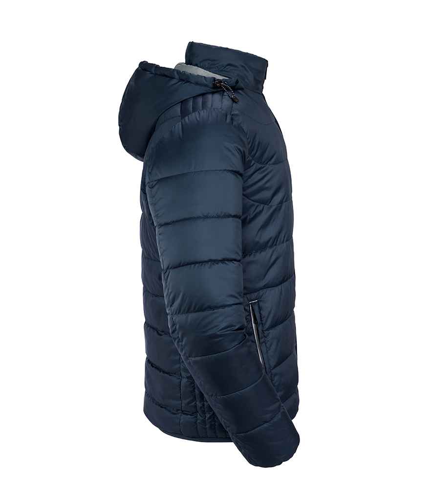 Russell Hooded Nano Padded Jacket in by Russell — Custom branded clothing by Print Press, featuring premium embroidery produced in our specialist print lab in the UK.