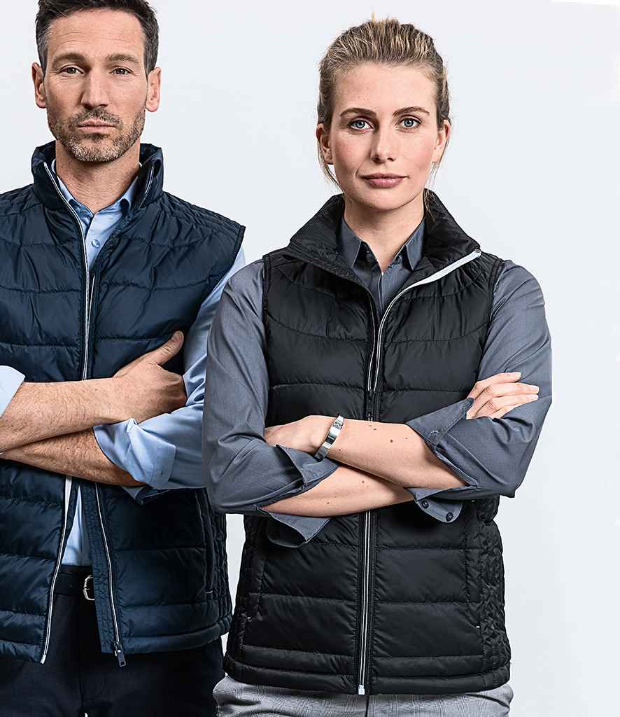 Russell Ladies Nano Padded Bodywarmer in Black by Russell — Custom branded clothing by Print Press, featuring premium embroidery produced in our specialist print lab in the UK.