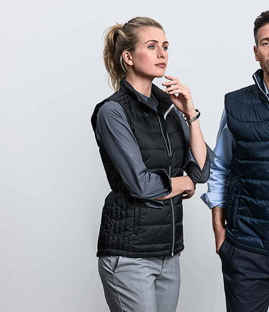 Russell Ladies Nano Padded Bodywarmer in by Russell — Custom branded clothing by Print Press, featuring premium embroidery produced in our specialist print lab in the UK.