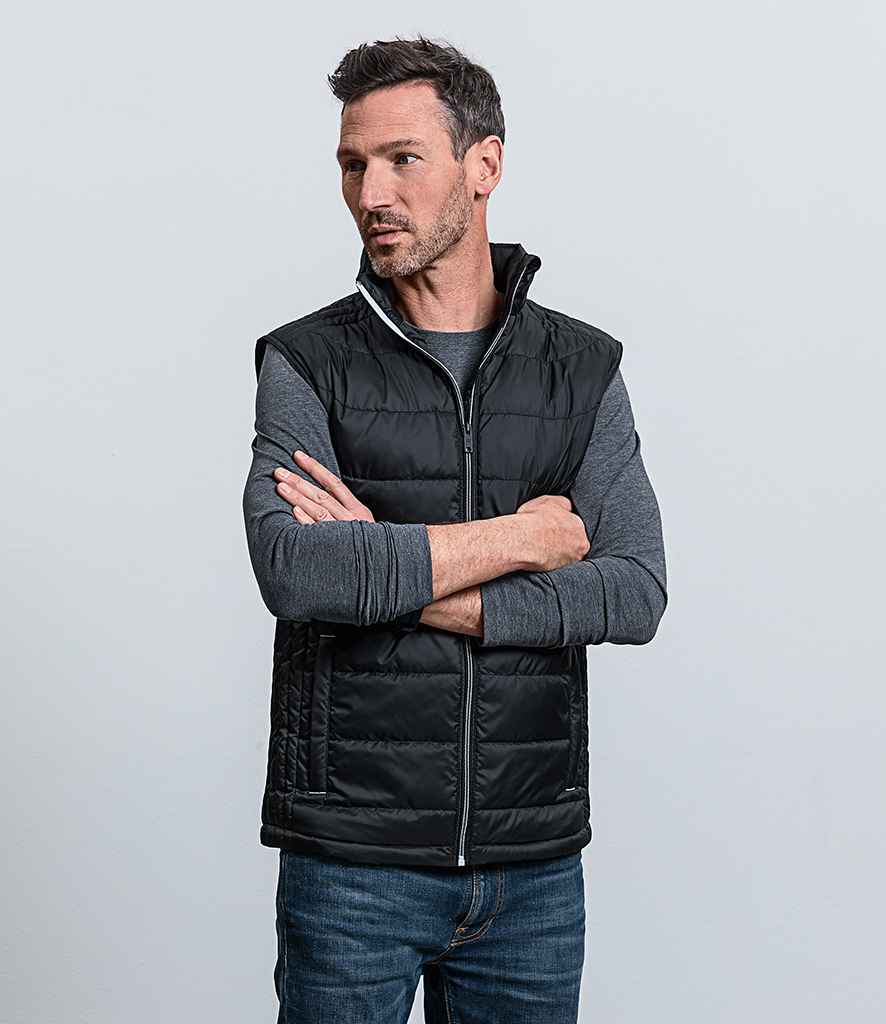 Russell Nano Padded Bodywarmer in by Russell — Custom branded clothing by Print Press, featuring premium embroidery produced in our specialist print lab in the UK.