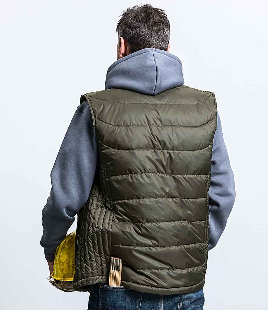 Russell Nano Padded Bodywarmer in by Russell — Custom branded clothing by Print Press, featuring premium embroidery produced in our specialist print lab in the UK.