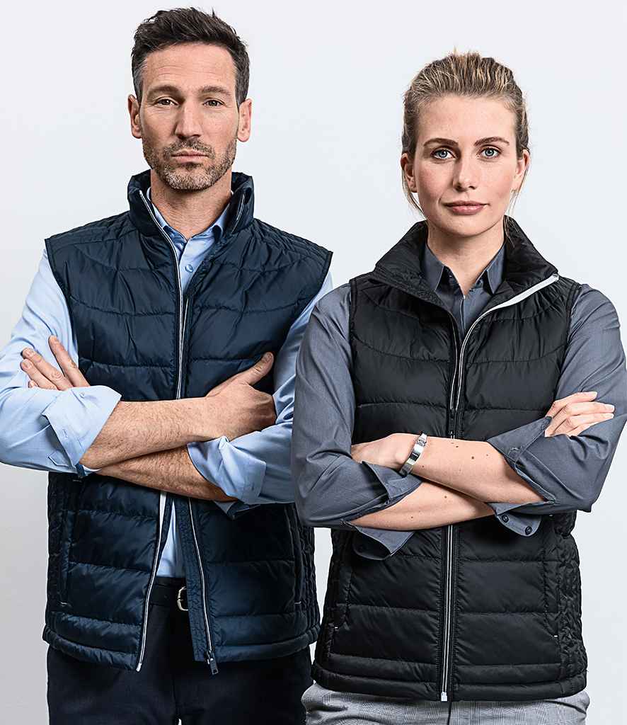 Russell Nano Padded Bodywarmer in French Navy by Russell — Custom branded clothing by Print Press, featuring premium embroidery produced in our specialist print lab in the UK.