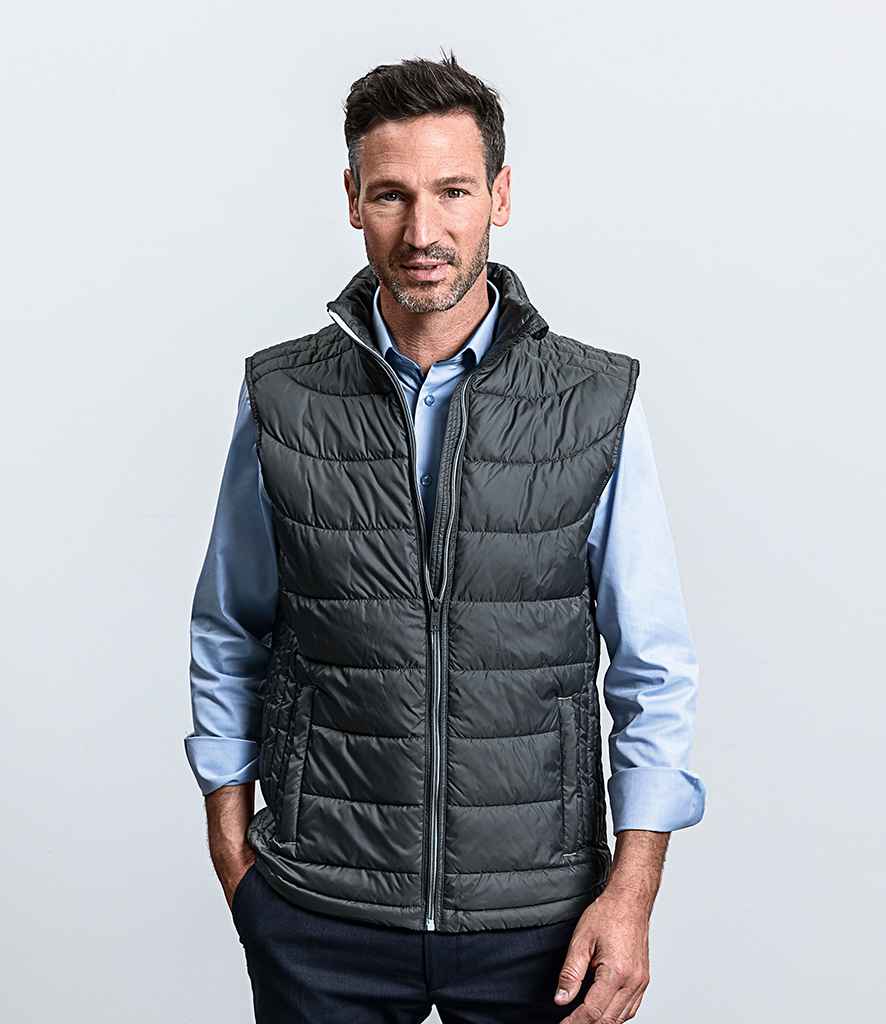 Russell Nano Padded Bodywarmer in by Russell — Custom branded clothing by Print Press, featuring premium embroidery produced in our specialist print lab in the UK.