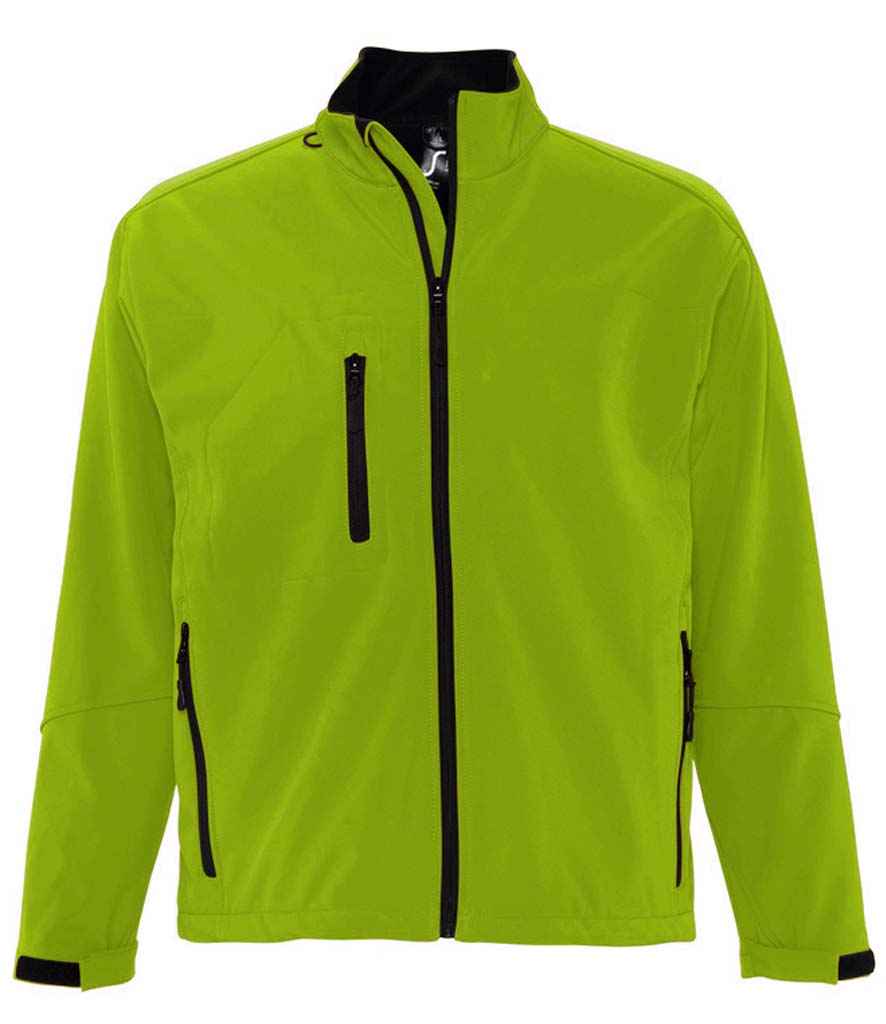 SOL'S Relax Soft Shell Jacket in Absinthe Green by SOL'S — Custom branded clothing by Print Press, featuring premium embroidery produced in our specialist print lab in the UK.