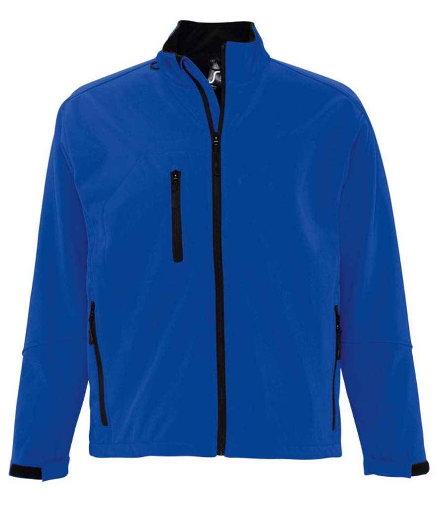 SOL'S Relax Soft Shell Jacket in Royal Blue by SOL'S — Custom branded clothing by Print Press, featuring premium embroidery produced in our specialist print lab in the UK.