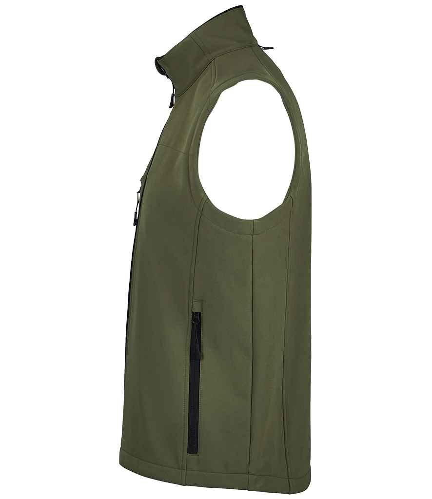 SOL'S Rallye Soft Shell Bodywarmer in by SOL'S — Custom branded clothing by Print Press, featuring premium embroidery produced in our specialist print lab in the UK.
