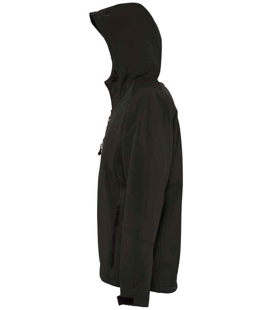 SOL'S Replay Hooded Soft Shell Jacket in by SOL'S — Custom branded clothing by Print Press, featuring premium embroidery produced in our specialist print lab in the UK.