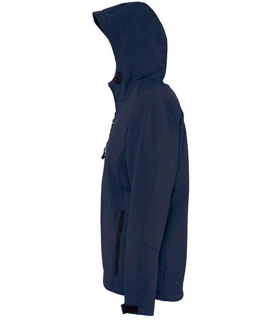 SOL'S Replay Hooded Soft Shell Jacket in by SOL'S — Custom branded clothing by Print Press, featuring premium embroidery produced in our specialist print lab in the UK.