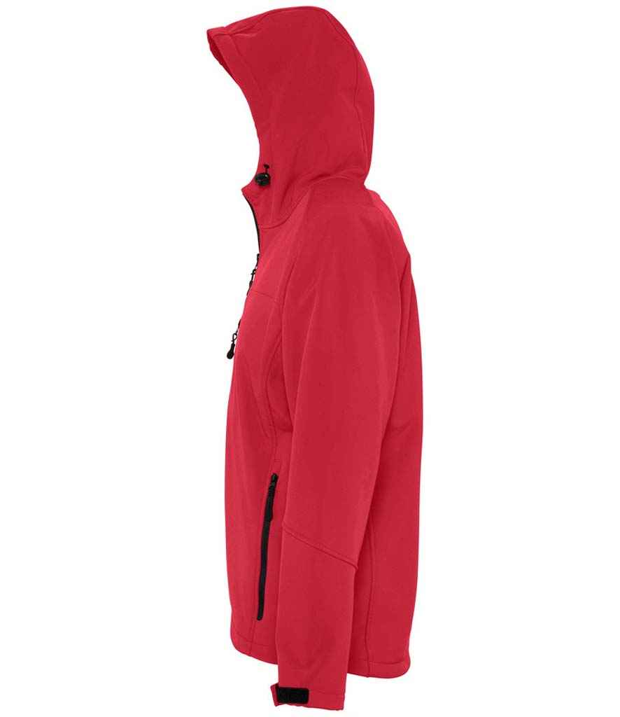 SOL'S Replay Hooded Soft Shell Jacket in by SOL'S — Custom branded clothing by Print Press, featuring premium embroidery produced in our specialist print lab in the UK.