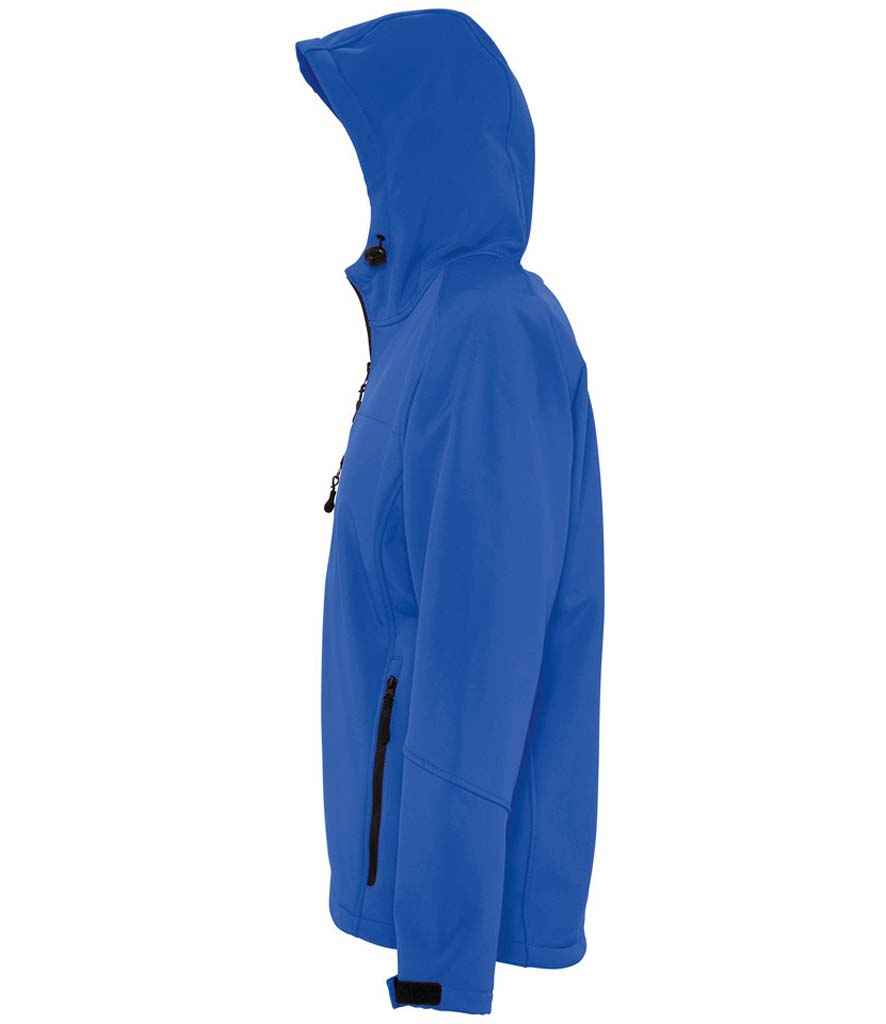 SOL'S Replay Hooded Soft Shell Jacket in by SOL'S — Custom branded clothing by Print Press, featuring premium embroidery produced in our specialist print lab in the UK.