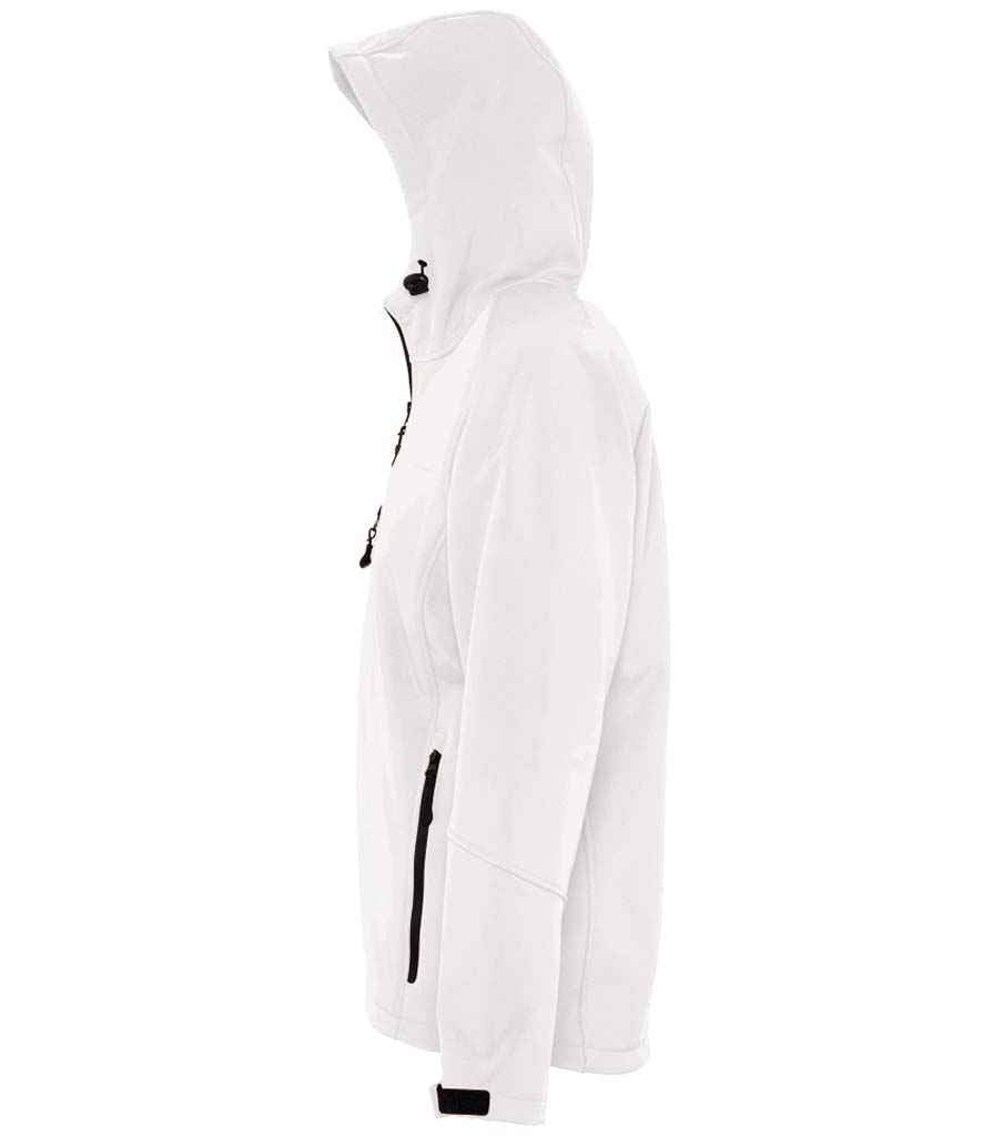 SOL'S Replay Hooded Soft Shell Jacket in by SOL'S — Custom branded clothing by Print Press, featuring premium embroidery produced in our specialist print lab in the UK.