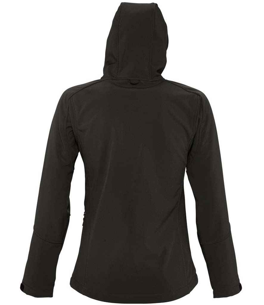 SOL'S Ladies Replay Hooded Soft Shell Jacket in by SOL'S — Custom branded clothing by Print Press, featuring premium embroidery produced in our specialist print lab in the UK.