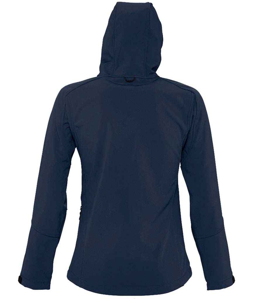 SOL'S Ladies Replay Hooded Soft Shell Jacket in by SOL'S — Custom branded clothing by Print Press, featuring premium embroidery produced in our specialist print lab in the UK.