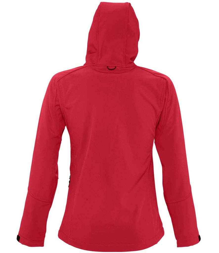 SOL'S Ladies Replay Hooded Soft Shell Jacket in by SOL'S — Custom branded clothing by Print Press, featuring premium embroidery produced in our specialist print lab in the UK.