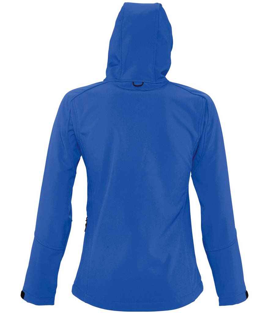 SOL'S Ladies Replay Hooded Soft Shell Jacket in by SOL'S — Custom branded clothing by Print Press, featuring premium embroidery produced in our specialist print lab in the UK.