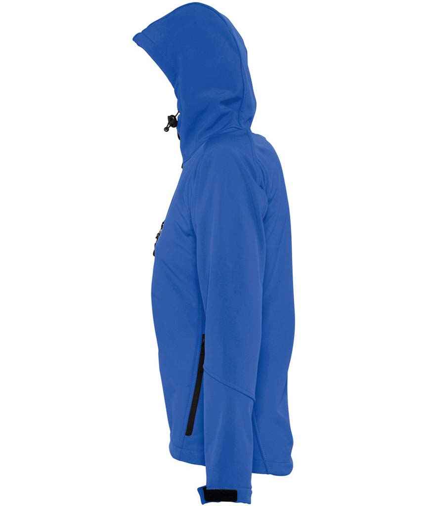 SOL'S Ladies Replay Hooded Soft Shell Jacket in by SOL'S — Custom branded clothing by Print Press, featuring premium embroidery produced in our specialist print lab in the UK.