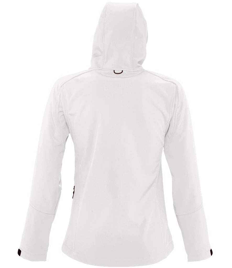 SOL'S Ladies Replay Hooded Soft Shell Jacket in by SOL'S — Custom branded clothing by Print Press, featuring premium embroidery produced in our specialist print lab in the UK.