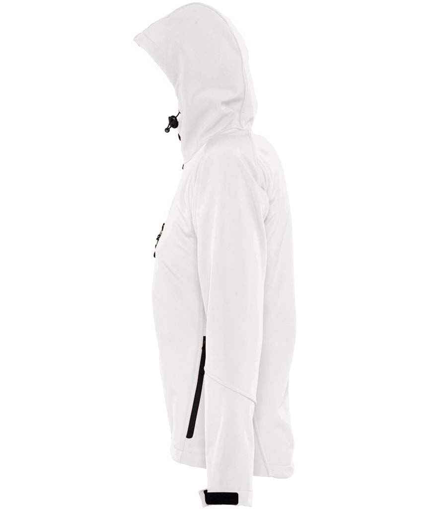 SOL'S Ladies Replay Hooded Soft Shell Jacket in by SOL'S — Custom branded clothing by Print Press, featuring premium embroidery produced in our specialist print lab in the UK.