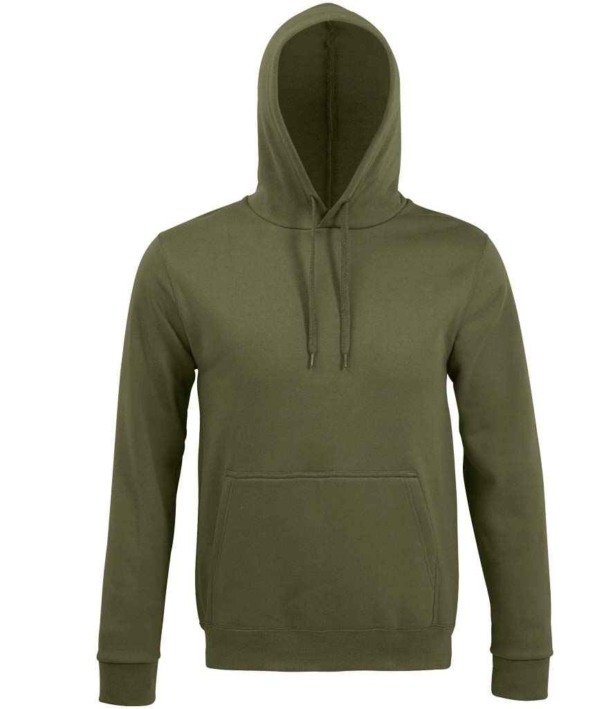 SOL'S Unisex Snake Hooded Sweatshirt in Army by SOL'S — Custom branded clothing by Print Press, featuring premium embroidery produced in our specialist print lab in the UK.