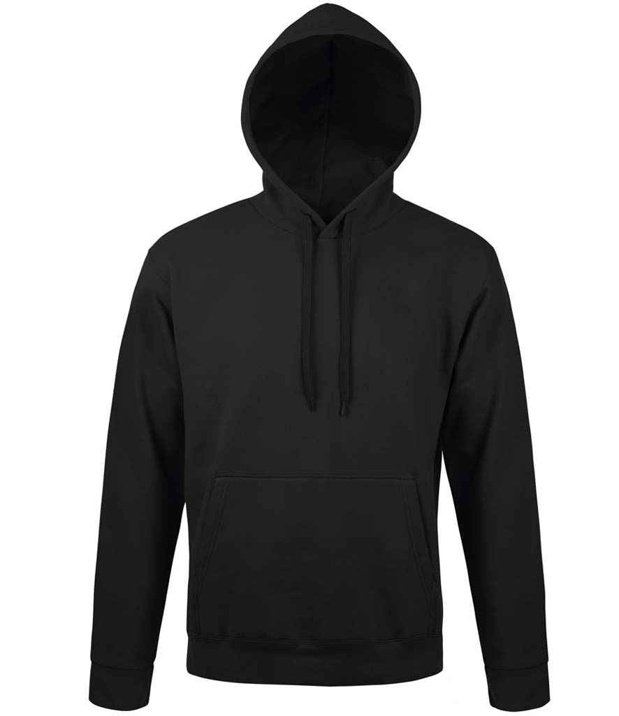 SOL'S Unisex Snake Hooded Sweatshirt in Black by SOL'S — Custom branded clothing by Print Press, featuring premium embroidery produced in our specialist print lab in the UK.