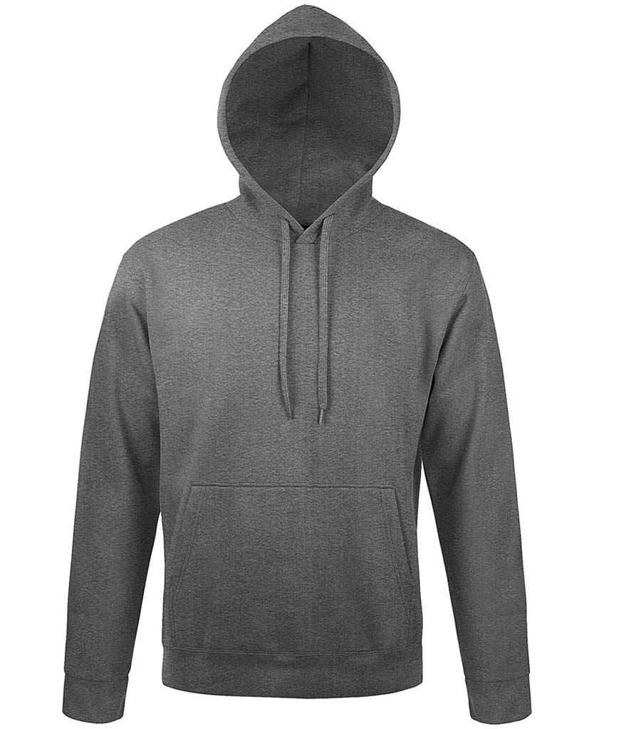 SOL'S Unisex Snake Hooded Sweatshirt in Charcoal Marl by SOL'S — Custom branded clothing by Print Press, featuring premium embroidery produced in our specialist print lab in the UK.