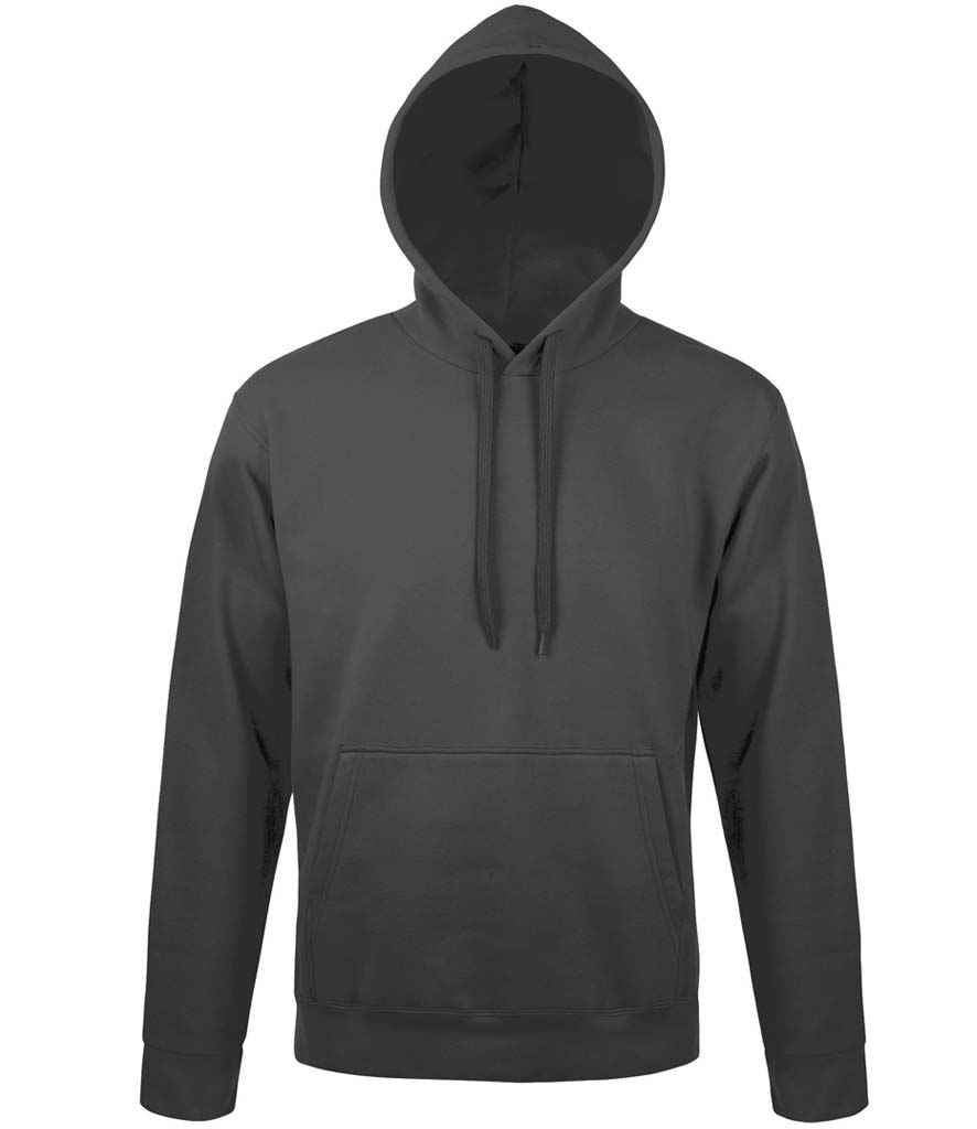 SOL'S Unisex Snake Hooded Sweatshirt in Dark Grey by SOL'S — Custom branded clothing by Print Press, featuring premium embroidery produced in our specialist print lab in the UK.